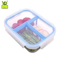 Glass Meal Prep Containers 36 Oz Upgraded glass Containers food 3 Compartments Independent