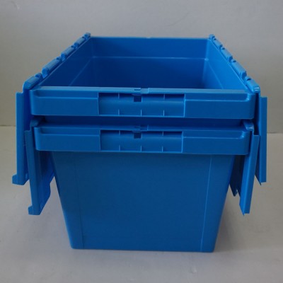 Moving Nestable Attached Lid Plastic storage box