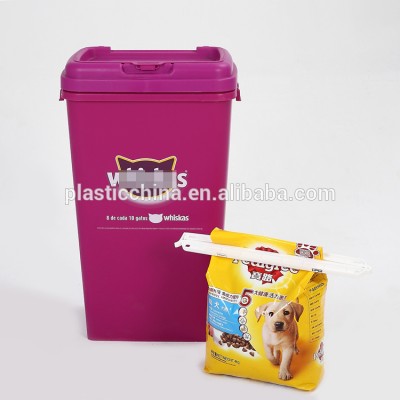 20KG 50liter Pet Food Storage High Quality Easy Open Transparent Plastic Food Container