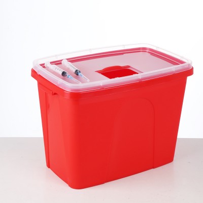 FDA Approved 15L Plastic Medical Disposable Biohazard Sharp boxes, Sharp boxes/