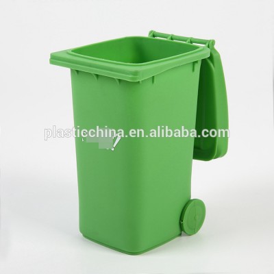 Plastic mini dustbin shaped pen holder