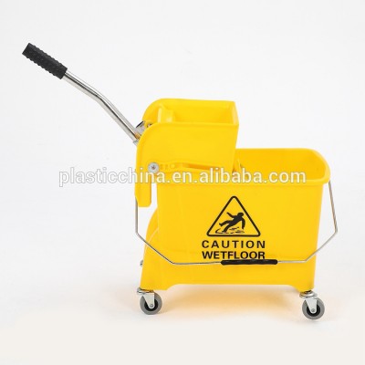 4 wheels Yellow Commercial rubber maid professional plus mop bucket wringer