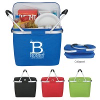 Picnic Fun Collapsible Cooler folding shopping basket portable picnic